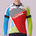1990 Toshiba Red Long Sleeves Cycling Jersey