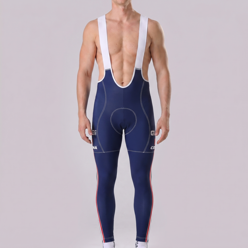 France Red Bib Cycling Pants