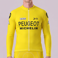 1975 Peugeot Yellow Long Sleeves Cycling Jersey