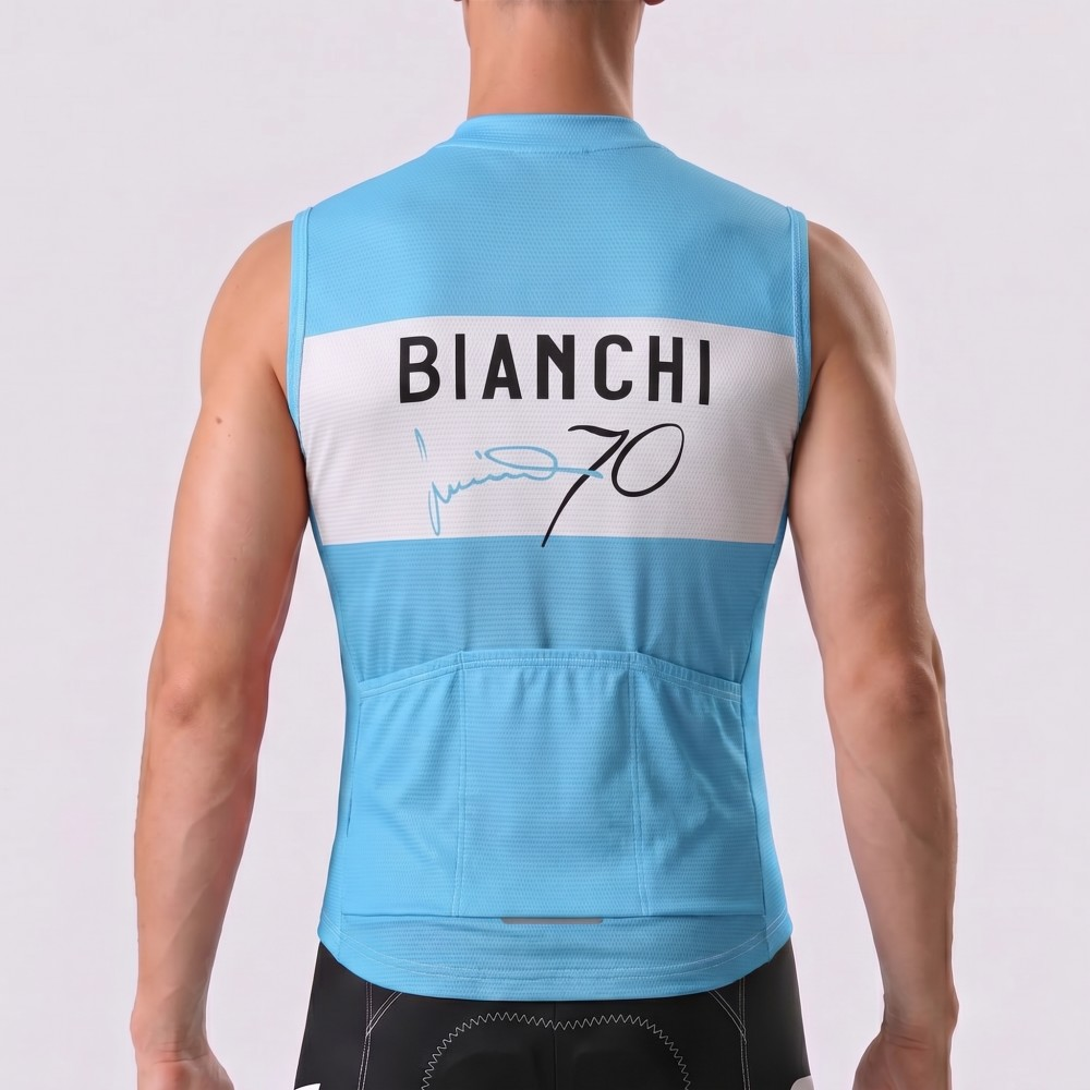 70 Bianchi Fleece Sleeveless Cycling Jersey