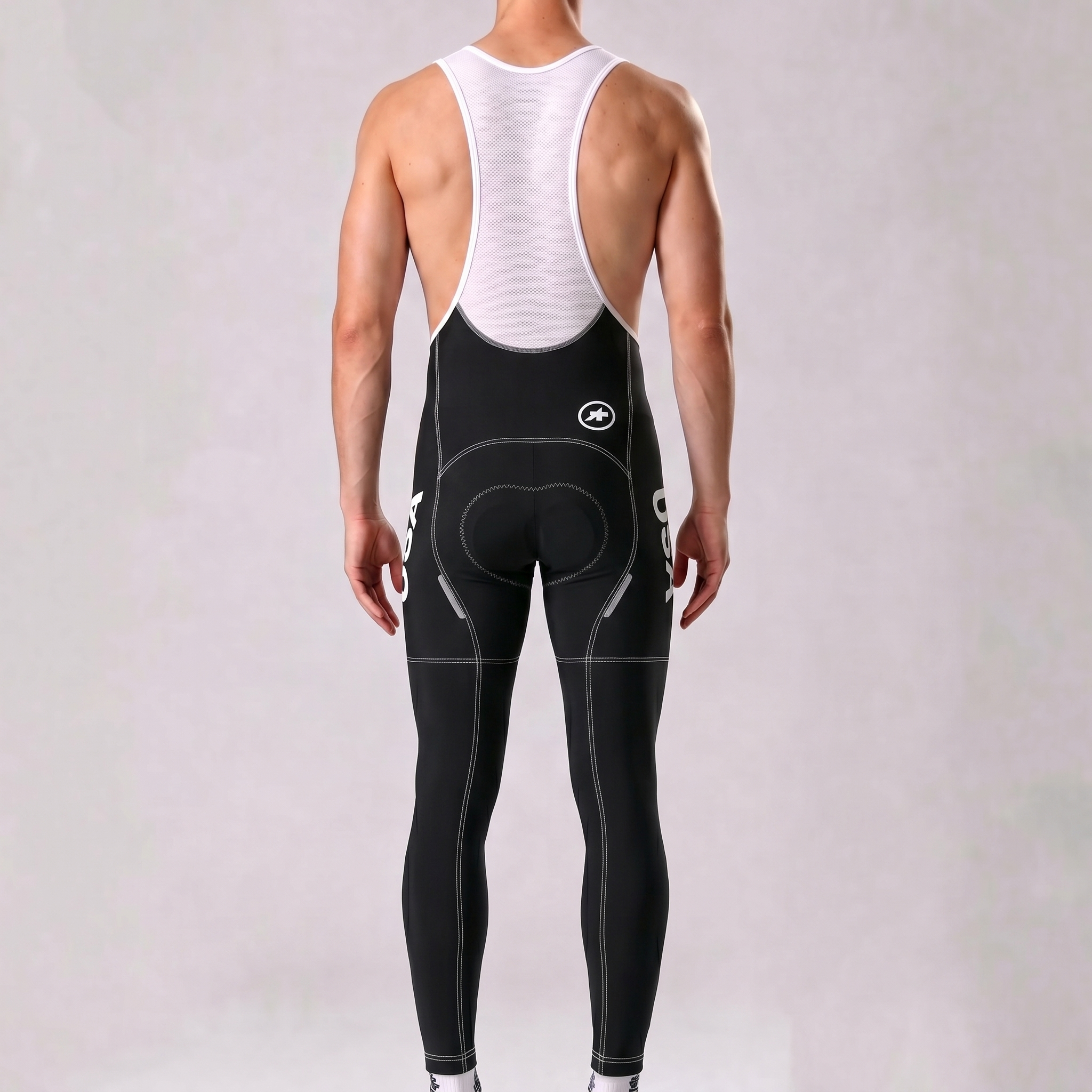 United States Blue Fleece Bib Cycling Pants