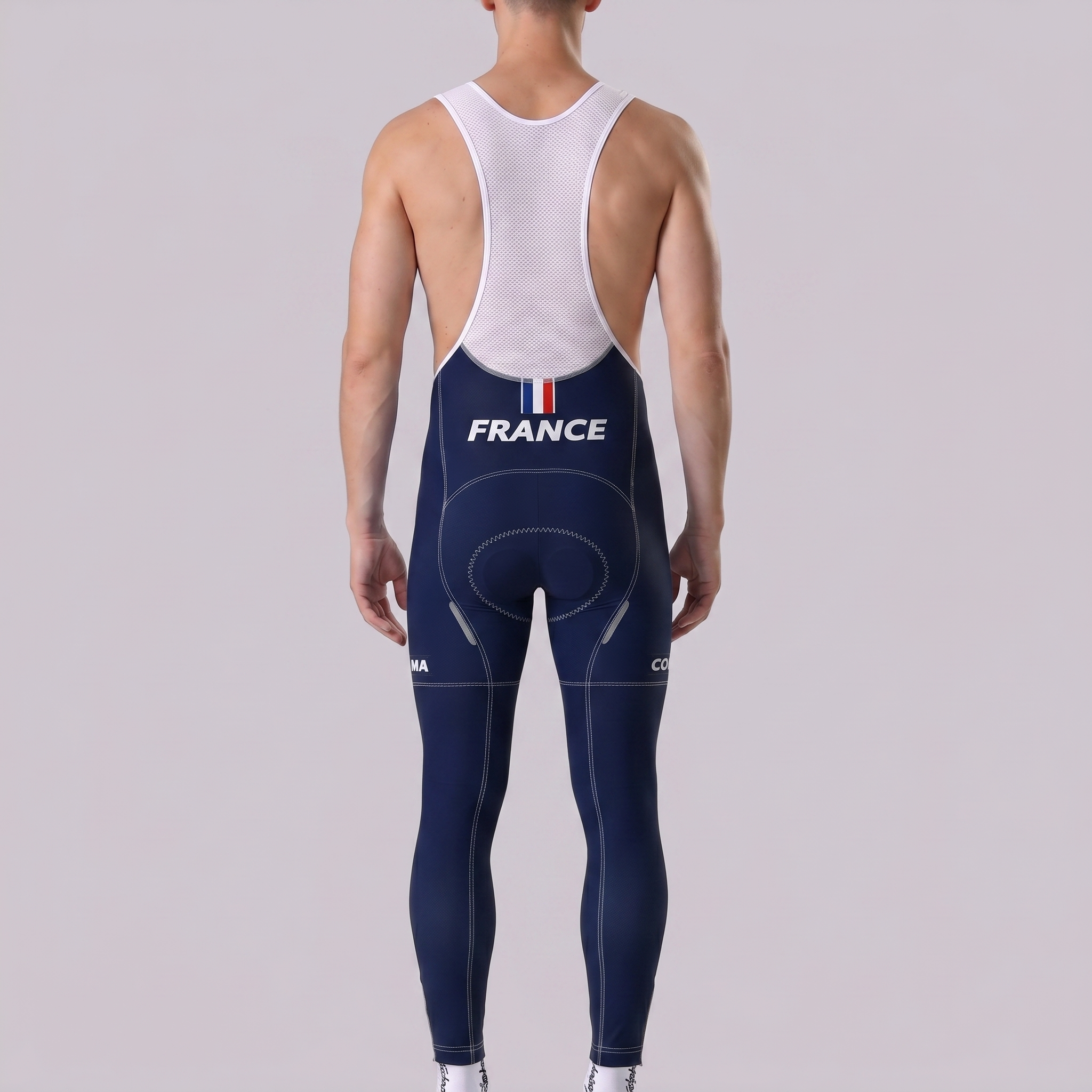 France Red Bib Cycling Pants