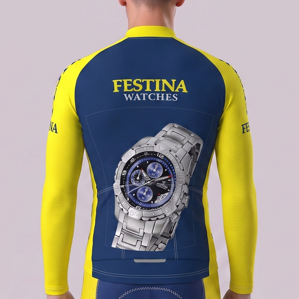 1999 Festina Long Sleeves Cycling Jersey