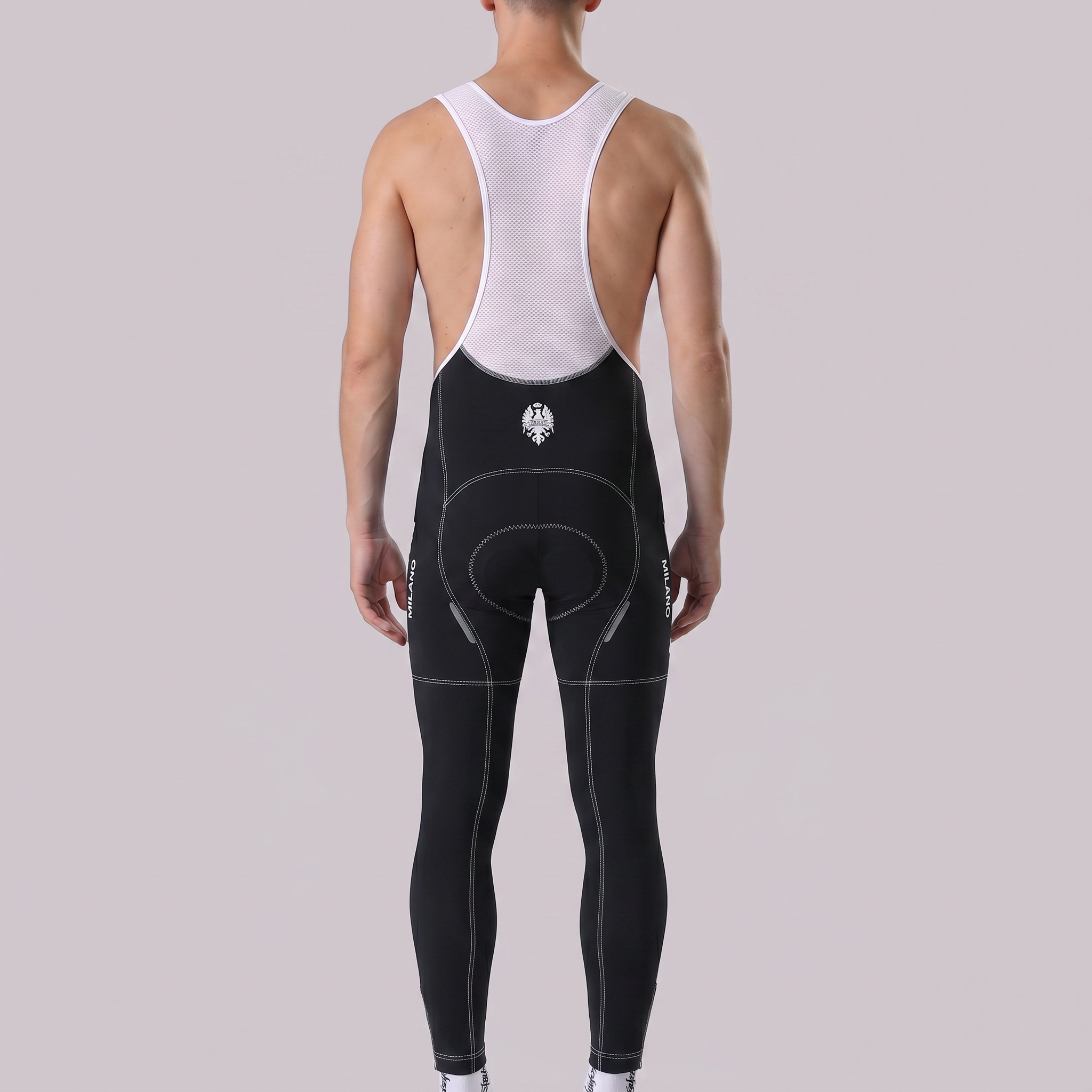 White Bianchi Bib Cycling Pants