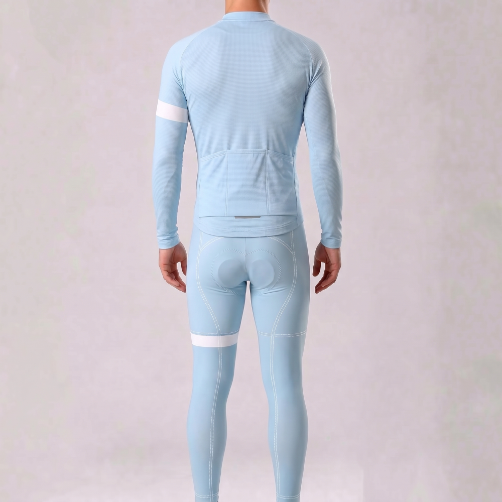 Baby Blue Long Sleeves Cycling Kits