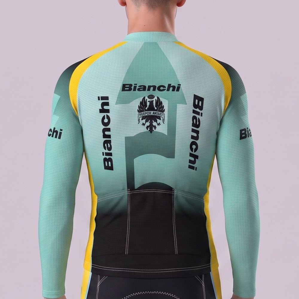 1986 Bianchi Green Fleece Long Cycling Jersey