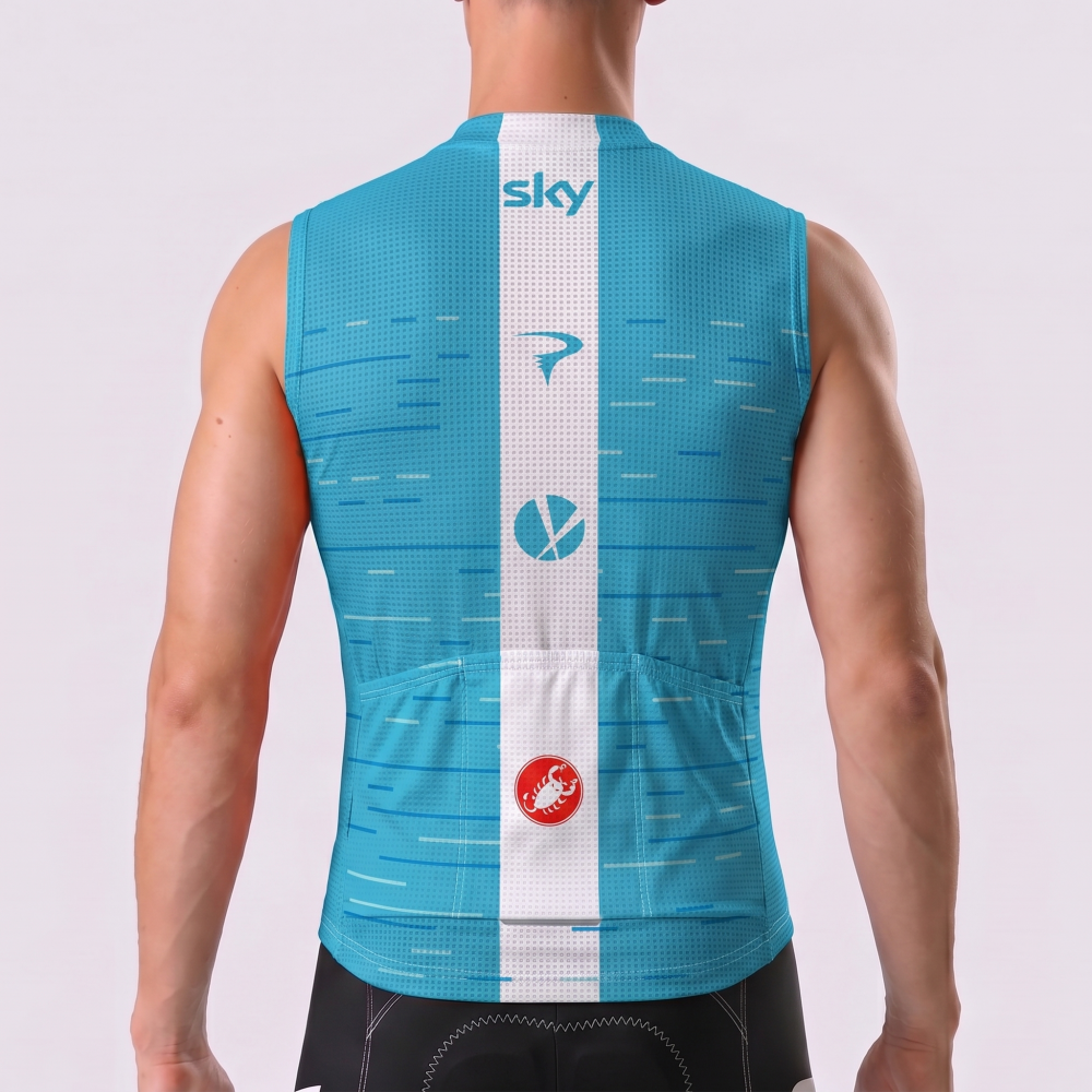 2018 Sky Rapha Windproof Sleeveless Cycling Jersey