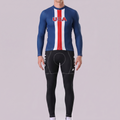 USA Blue Long Sleeves Cycling Kits