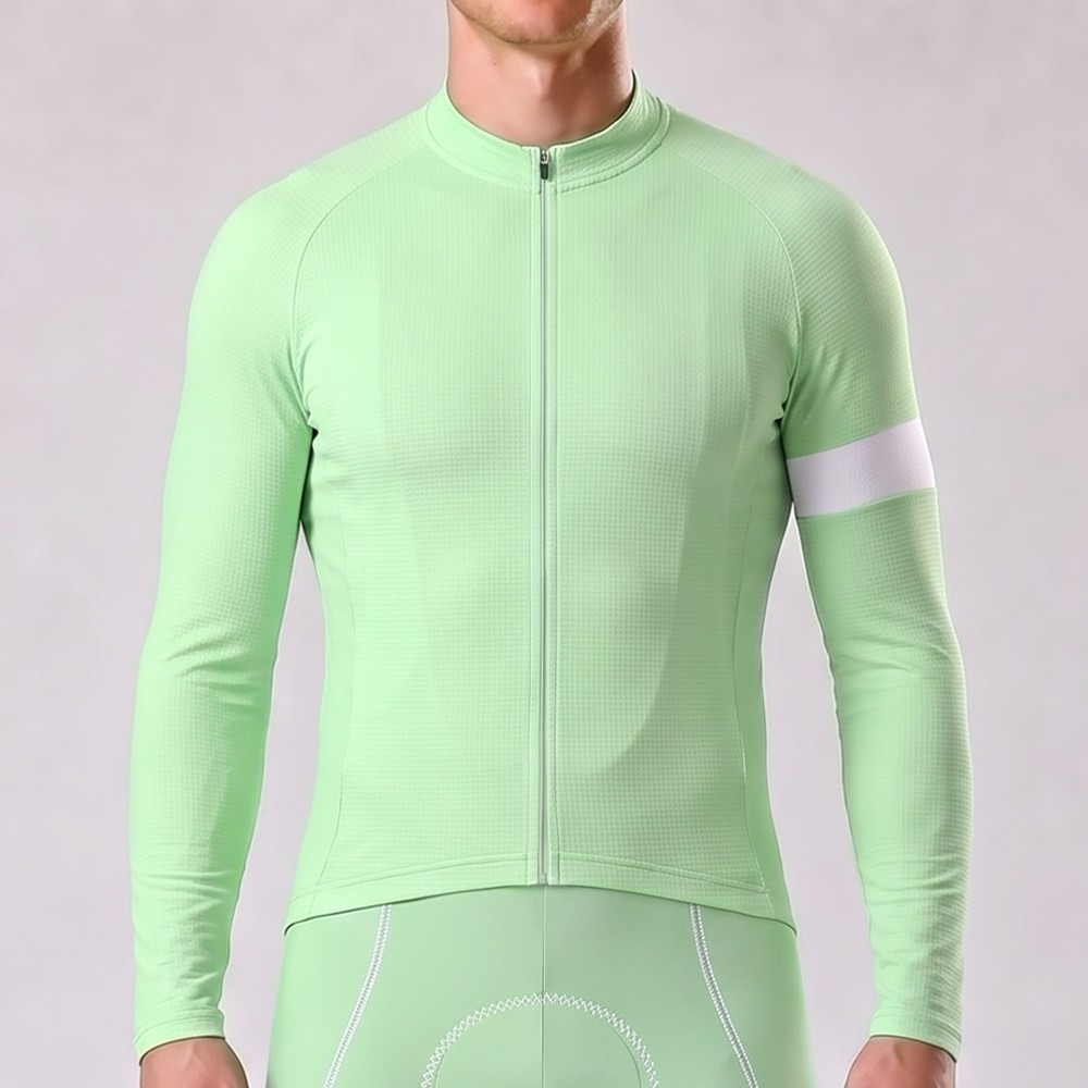 Matcha Green Long Sleeves Cycling Jersey