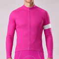 Rose Red Long Sleeves Cycling Jersey