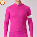 Rose Red Fleece Long Cycling Jersey