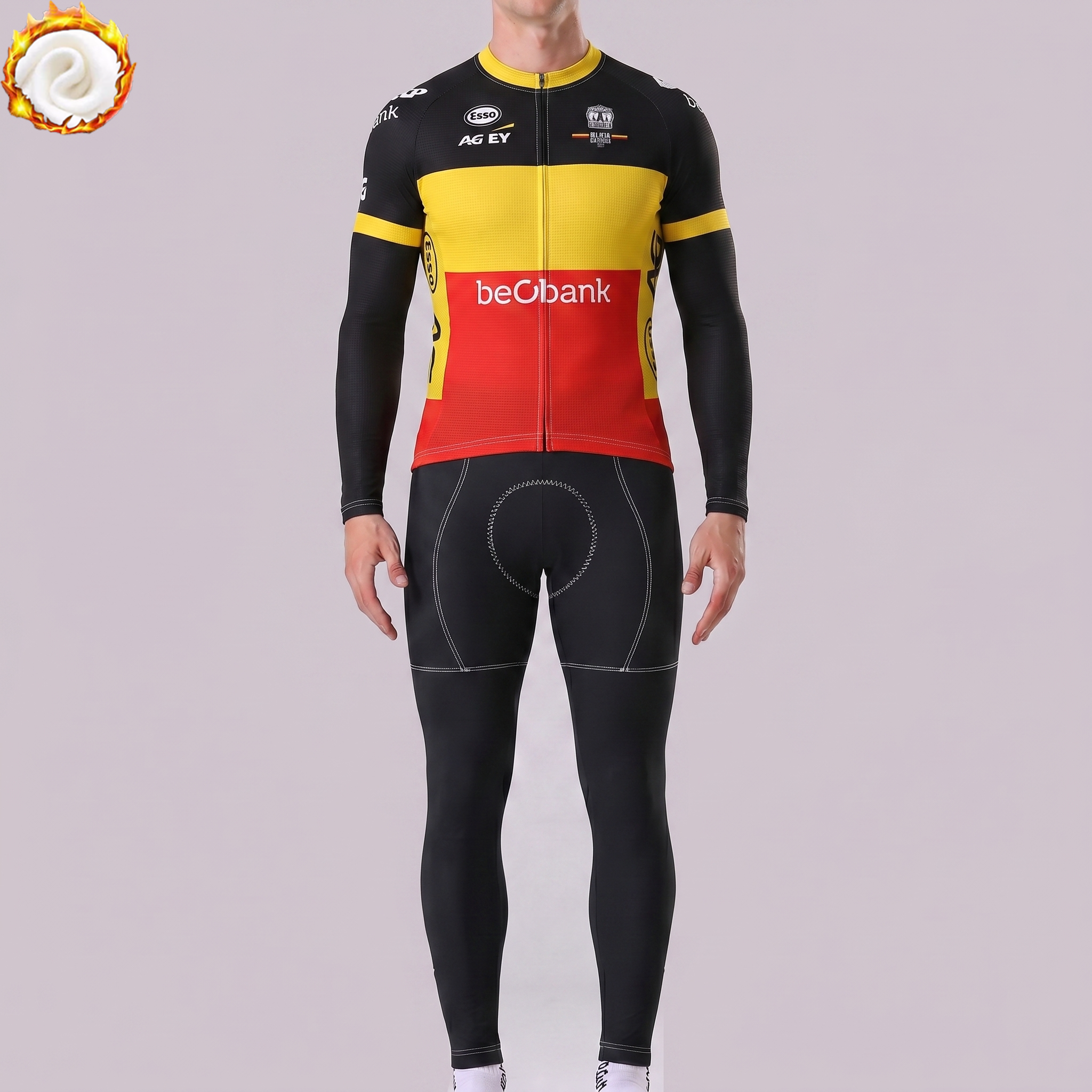 Belgium Tomgtr7 Fleece Long Sleeves Cycling Kits