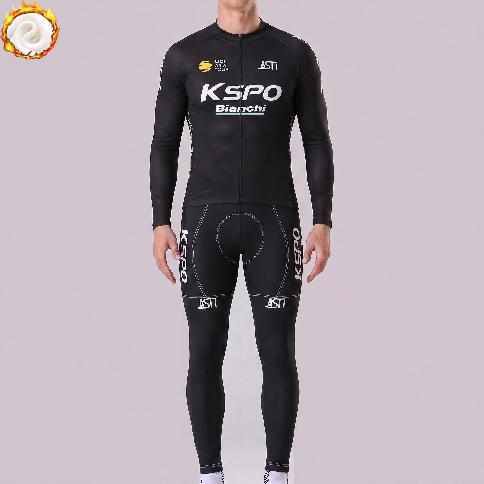 2018 Bianchi Fleece Long Sleeves Cycling Kits