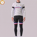 France Stripes Fleece Long Sleeves Cycling Kits