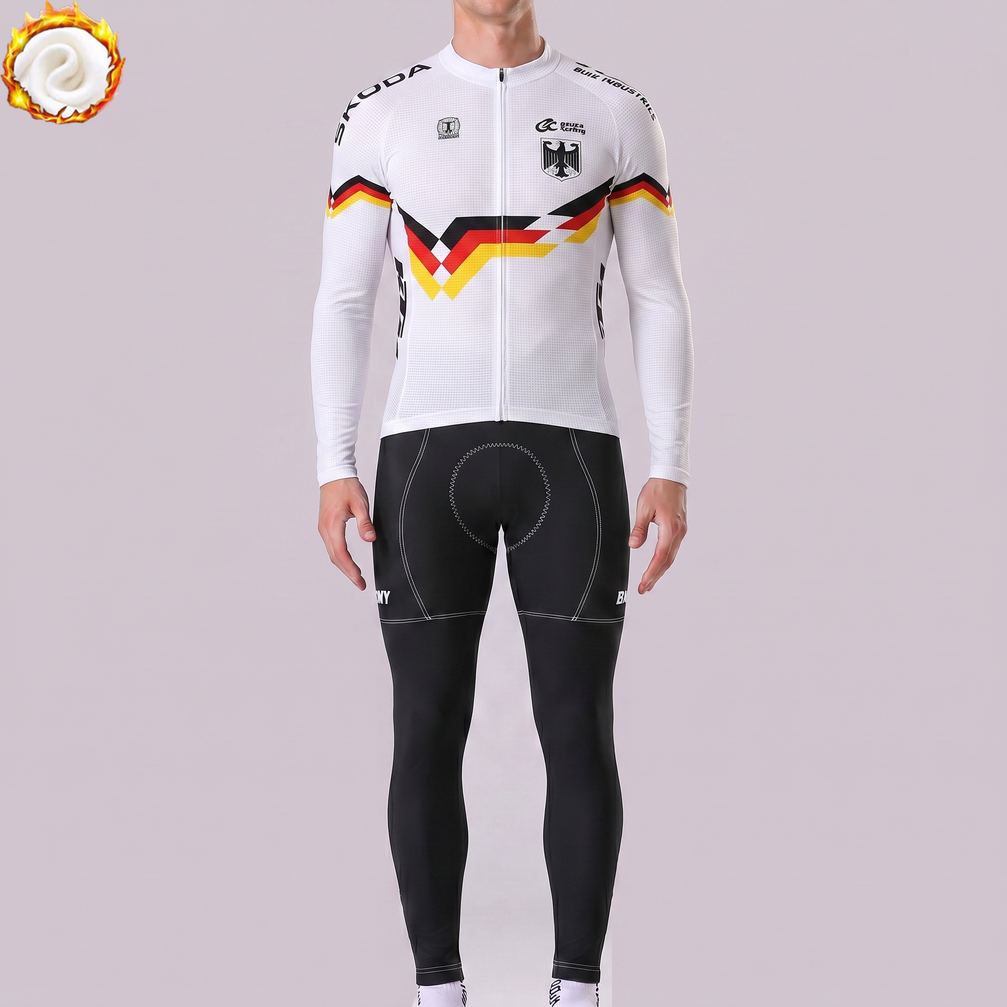 SKODA Germany Fleece Long Sleeves Cycling Kits