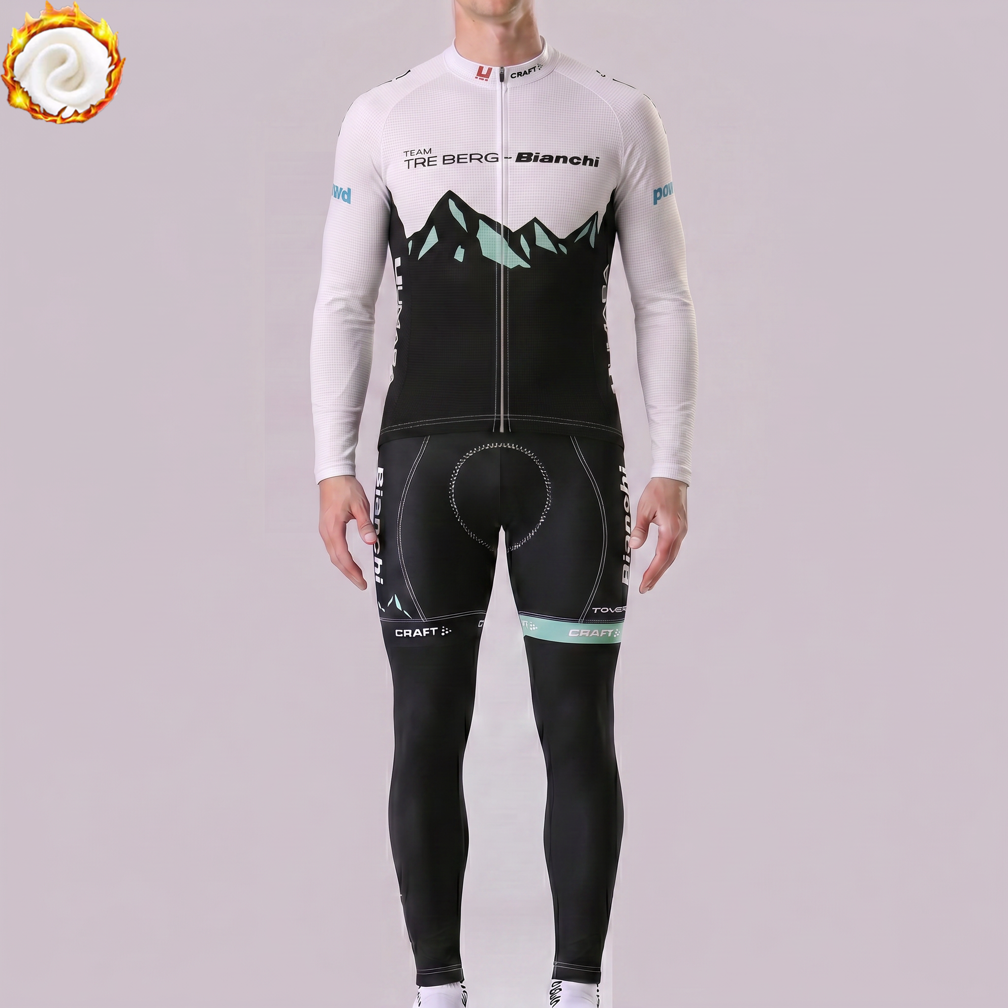 2016 Bianchi Fleece Long Sleeves Cycling Kits