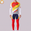ESPANA movistar Fleece Long Sleeves Cycling Kits
