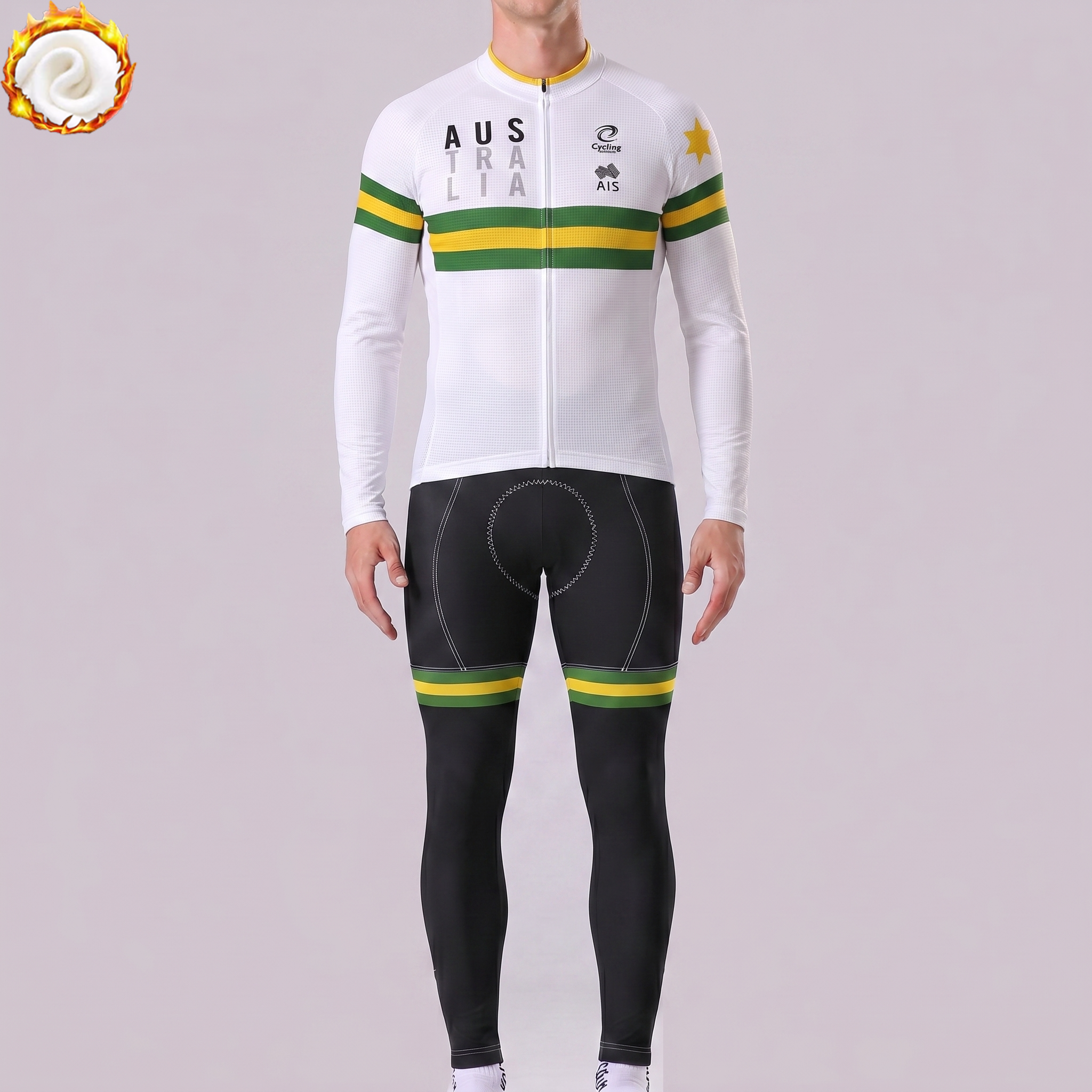 2022 AUS Fleece Long Sleeves Cycling Kits