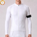 White Fleece Long Cycling Jersey