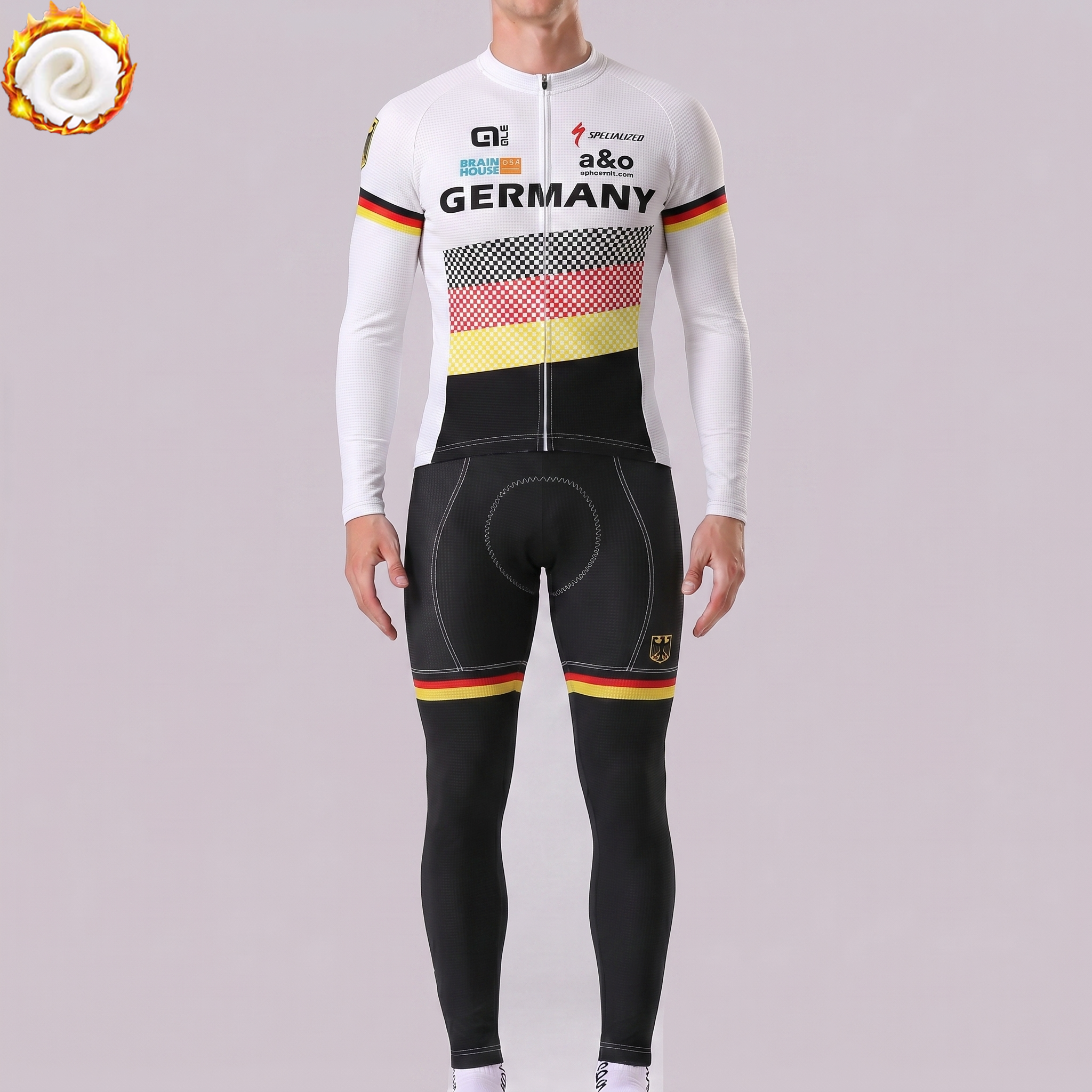 Germany Fleece Long Sleeves Cycling Kits
