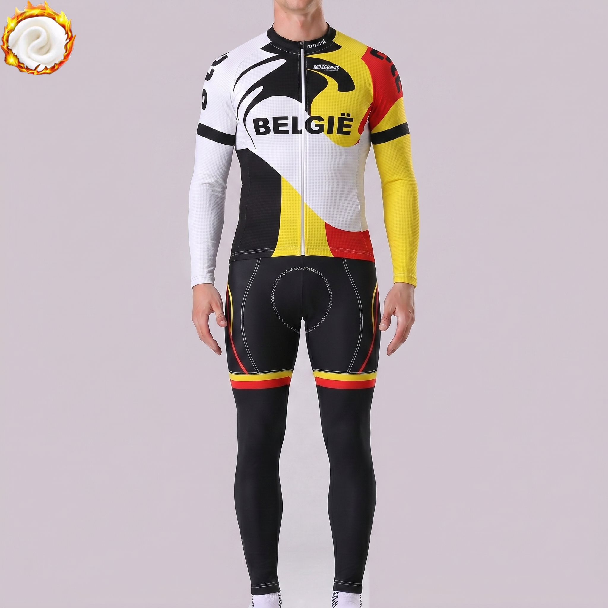 Belgium Froomeyy Fleece Long Sleeves Cycling Kits