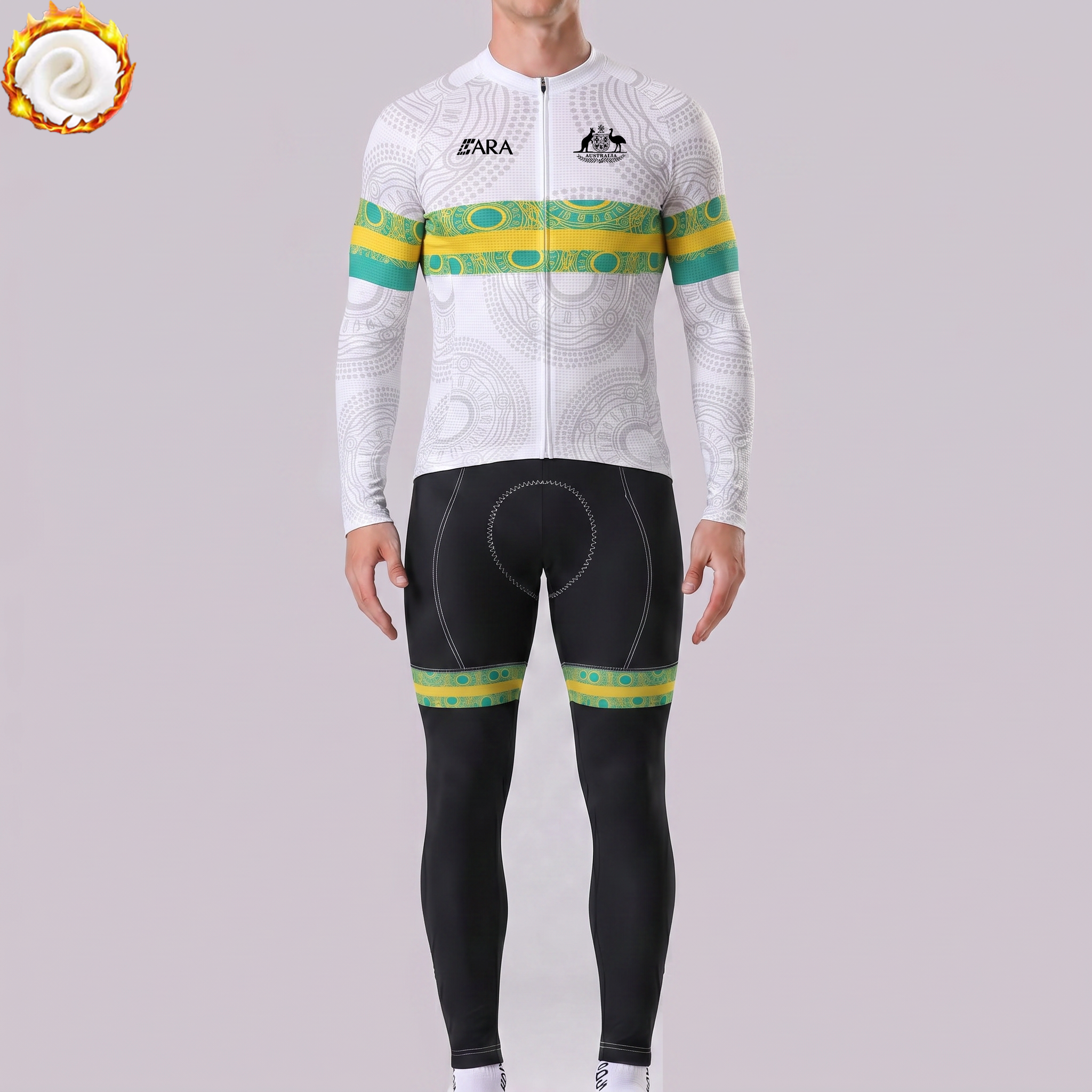 2024 Australia Fleece Long Sleeves Cycling Kits