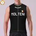 Black MOLTENI Fleece Sleeveless Cycling Jersey