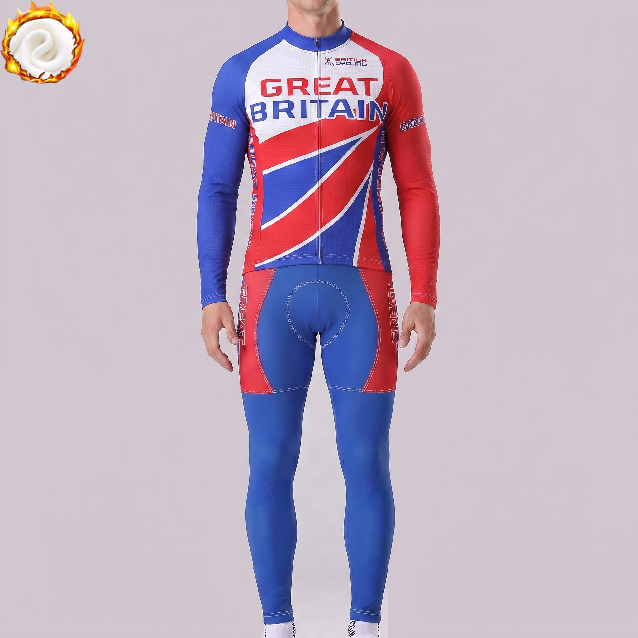2003 United Kingdom Fleece Long Sleeves Cycling Kits