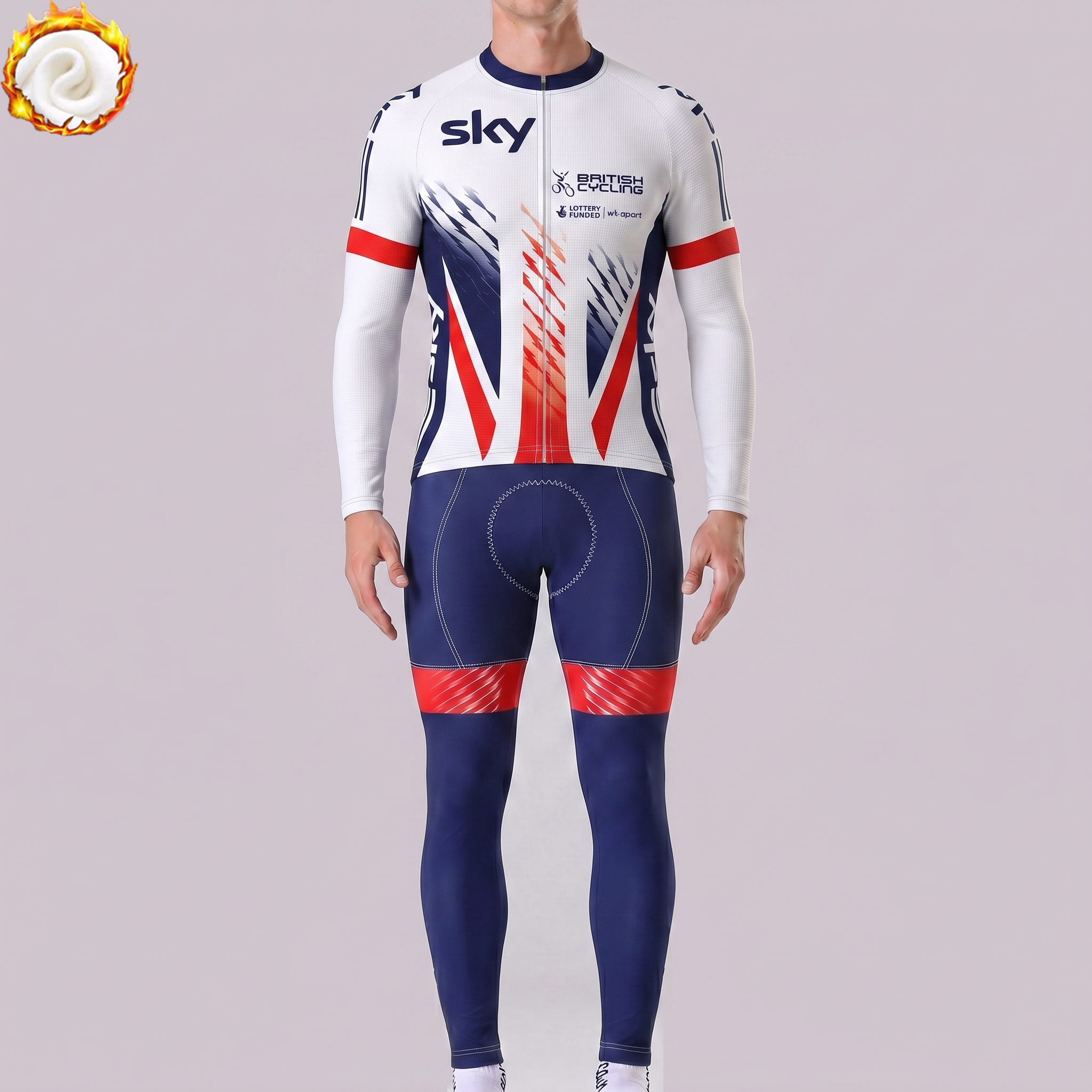 2015 United Kingdom Fleece Long Sleeves Cycling Kits