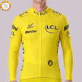 Tour de France Yellow Fleece Long Cycling Jersey