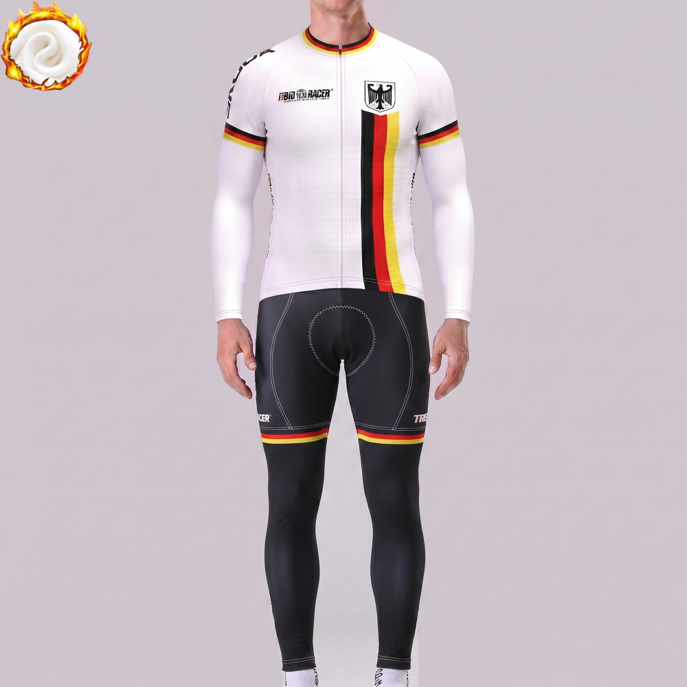 2019 Germany Fleece Long Sleeves Cycling Kits