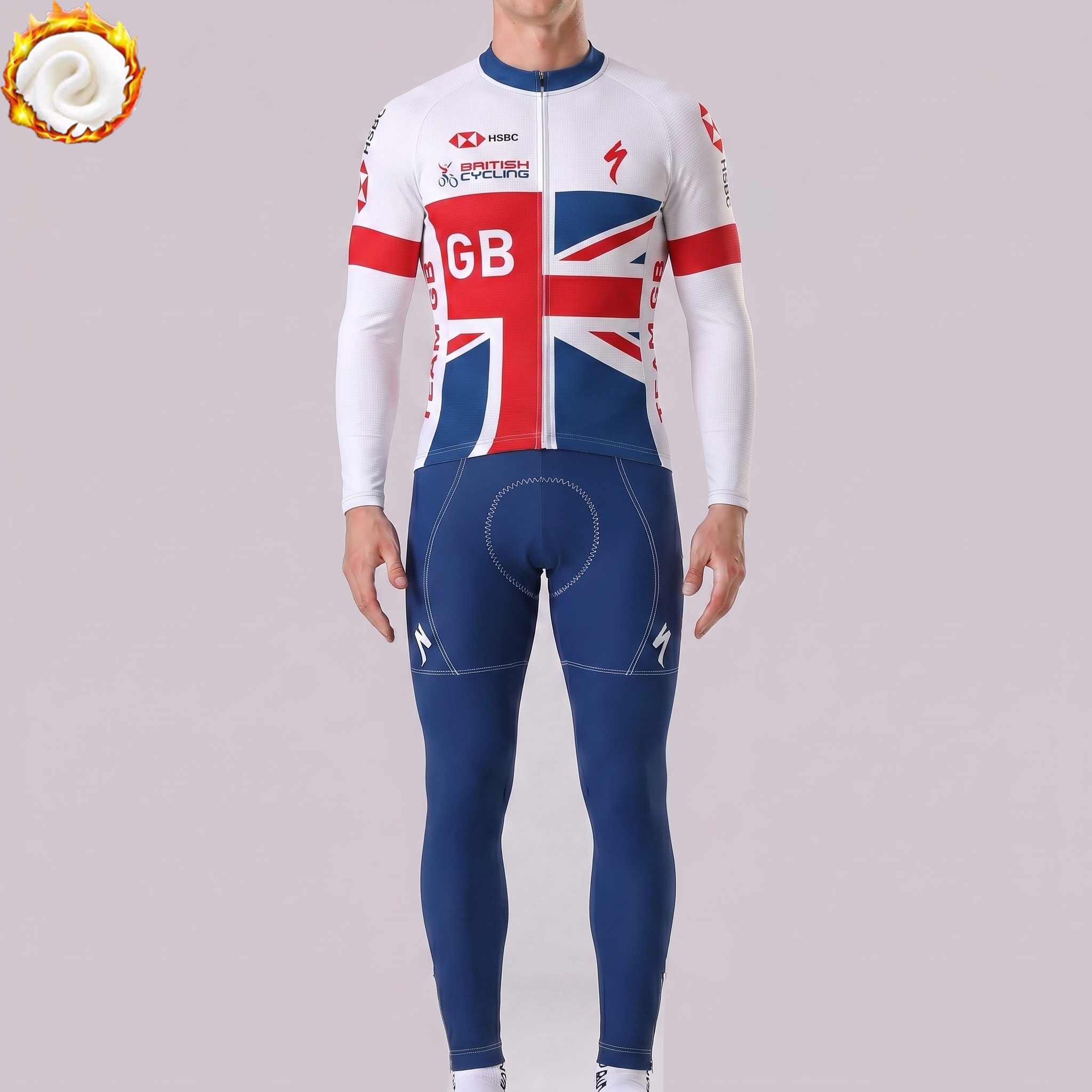 GB Fleece Long Sleeves Cycling Kits