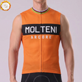 Orange MOLTENI Fleece Sleeveless Cycling Jersey