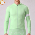Matcha Green Fleece Long Cycling Jersey