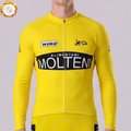 Yellow MOLTENI Fleece Long Cycling Jersey