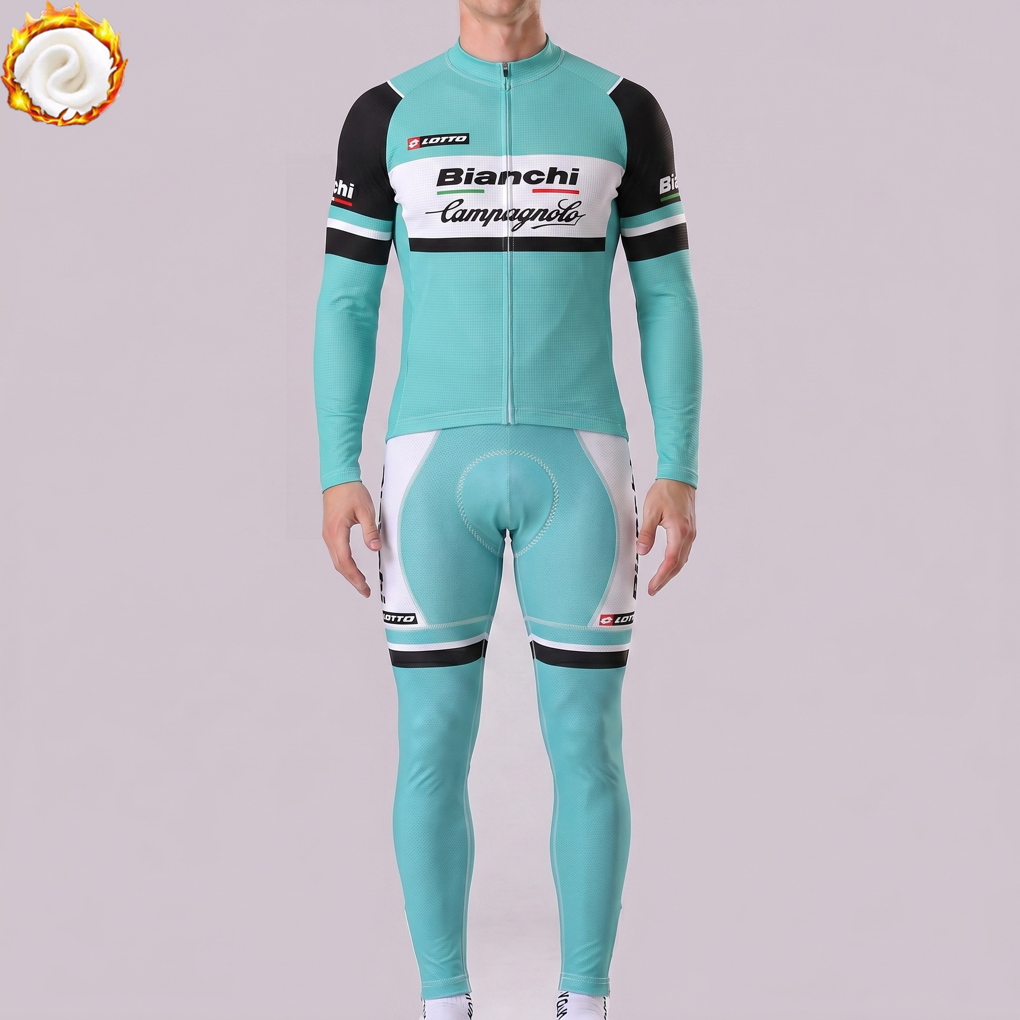 Bianchi Campagnolo Fleece Long Sleeves Cycling Kits