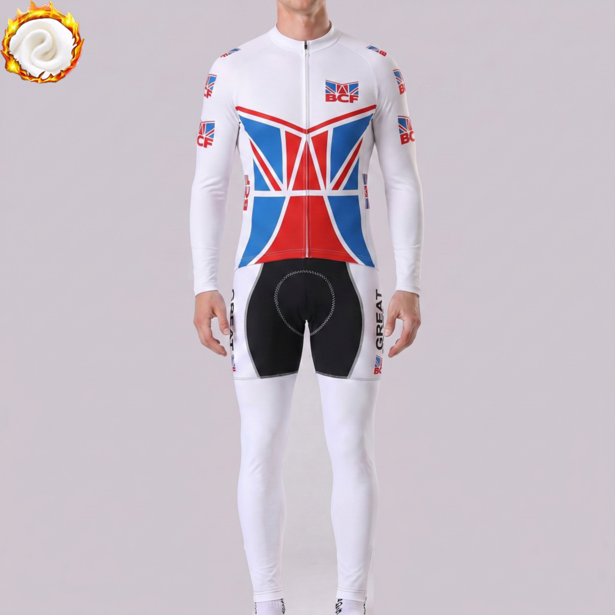 1994 United Kingdom Fleece Long Sleeves Cycling Kits