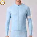 Baby Blue Fleece Long Cycling Jersey