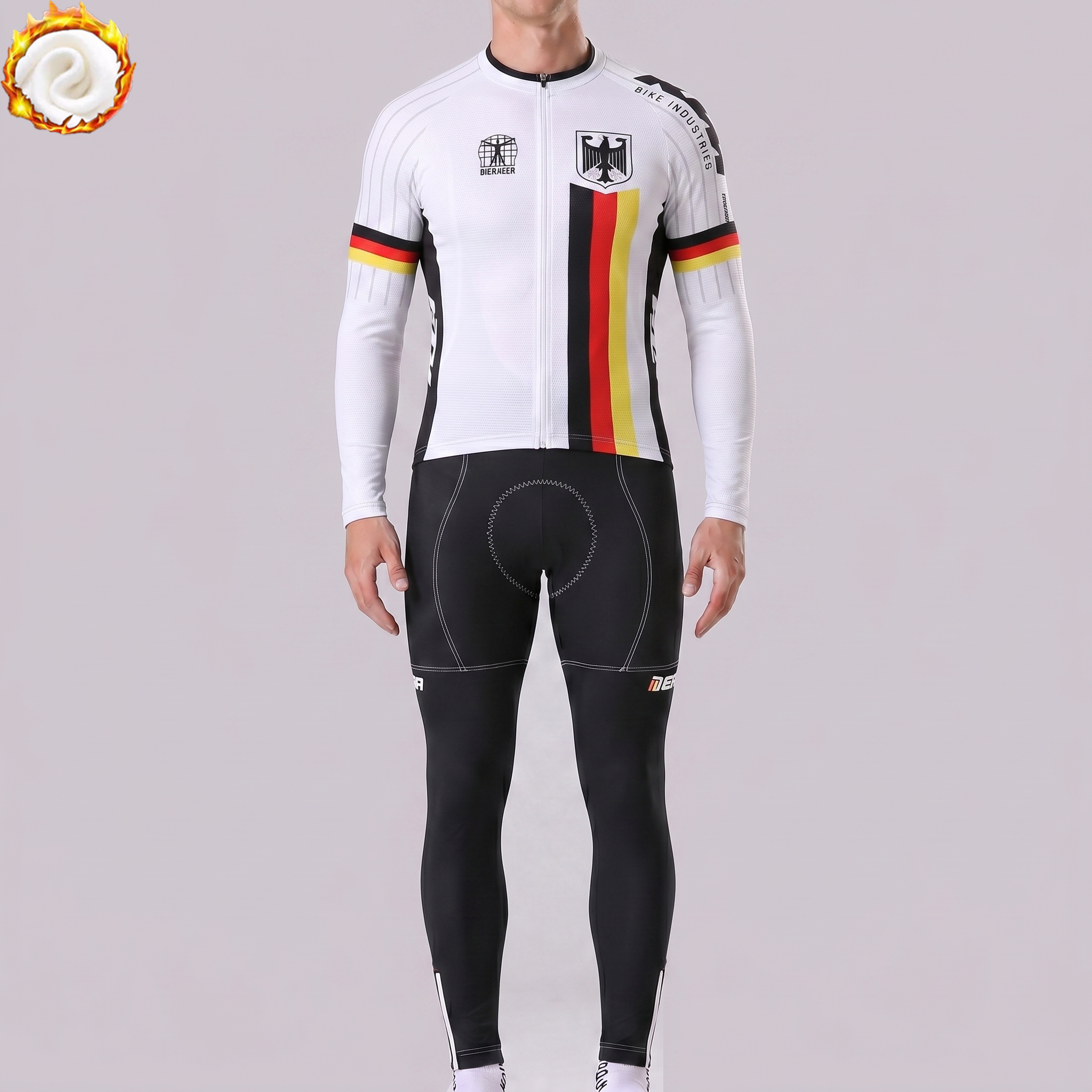 2022 Germany Fleece Long Sleeves Cycling Kits