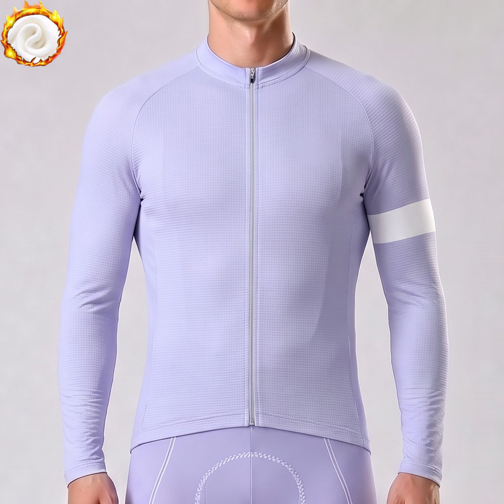 Violet Fleece Long Cycling Jersey
