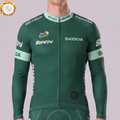 Tour de France Green Fleece Long Cycling Jersey