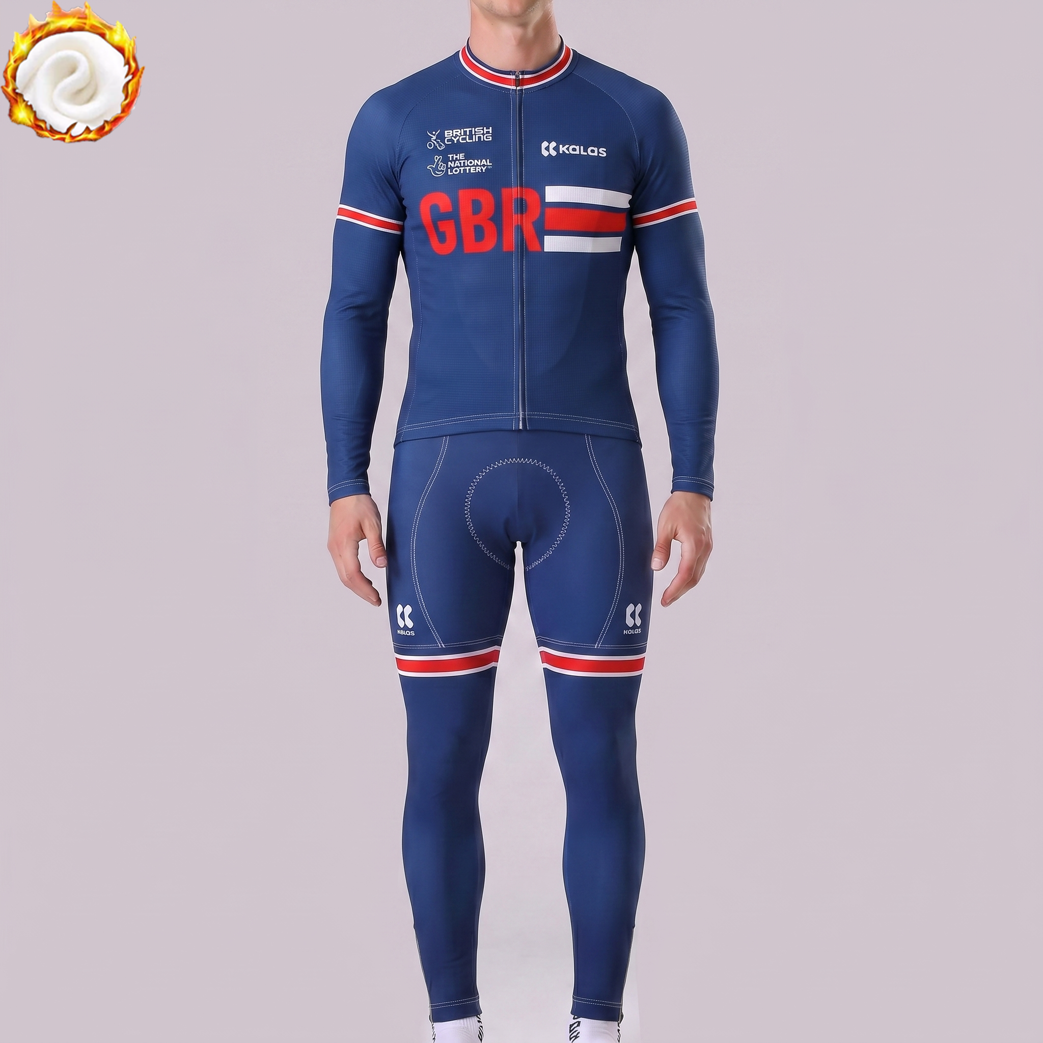 GBR Fleece Long Sleeves Cycling Kits