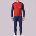 France Red Long Sleeves Cycling Kits