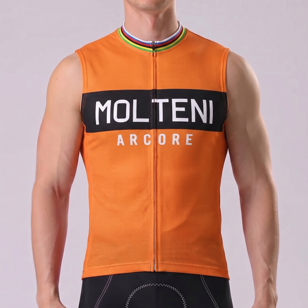 Orange MOLTENI Sleeveless Cycling Jersey