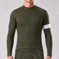 Army Green Long Sleeves Cycling Jersey