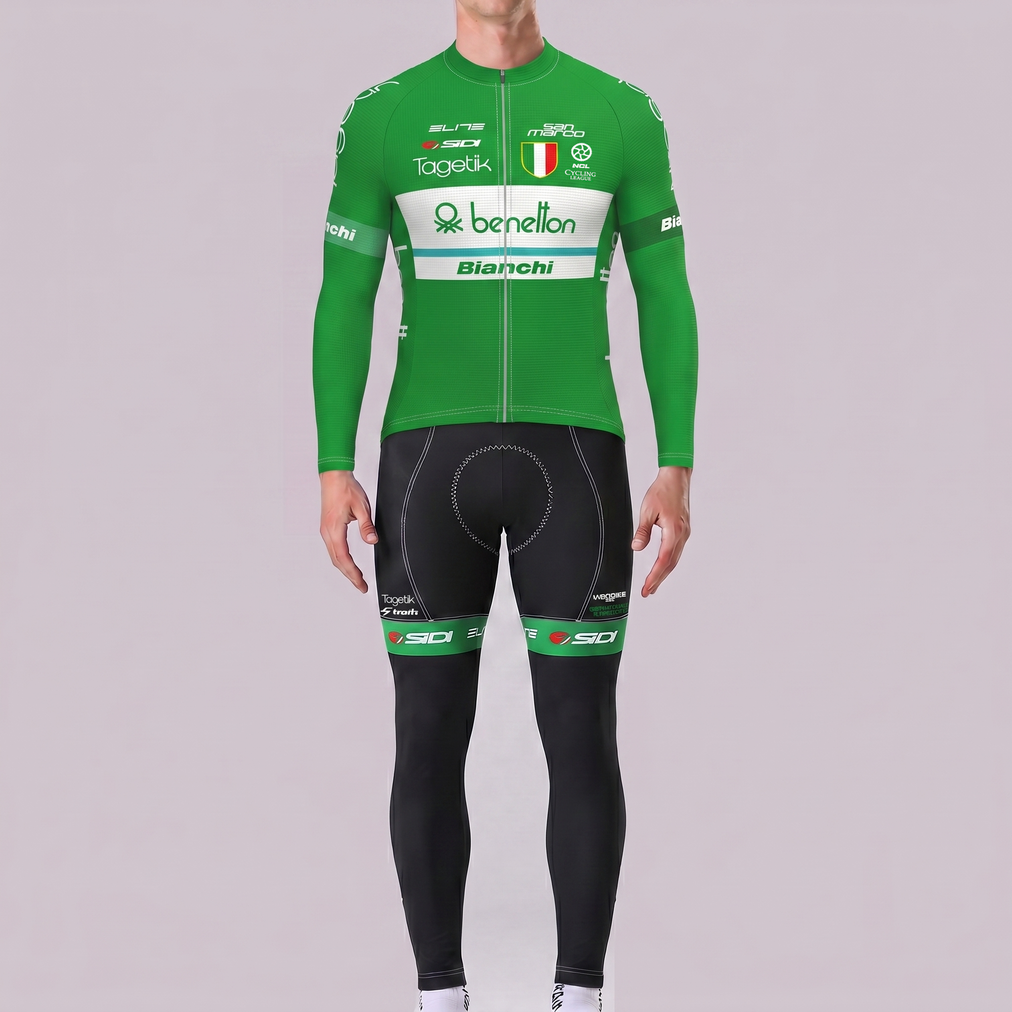 Benetton Bianchi Long Sleeves Cycling Kits