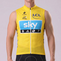 2015 Sky Yellow Sleeveless Cycling Jersey