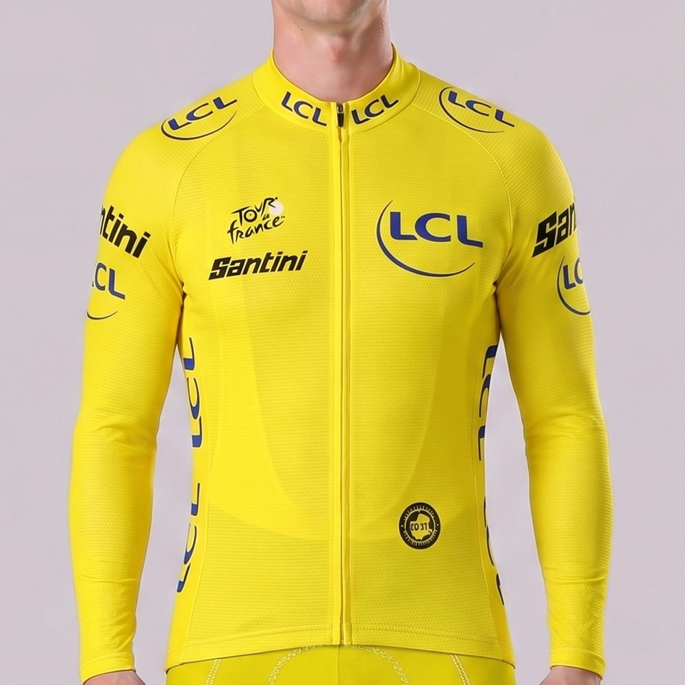 Tour de France Yellow Long Sleeves Cycling Jersey
