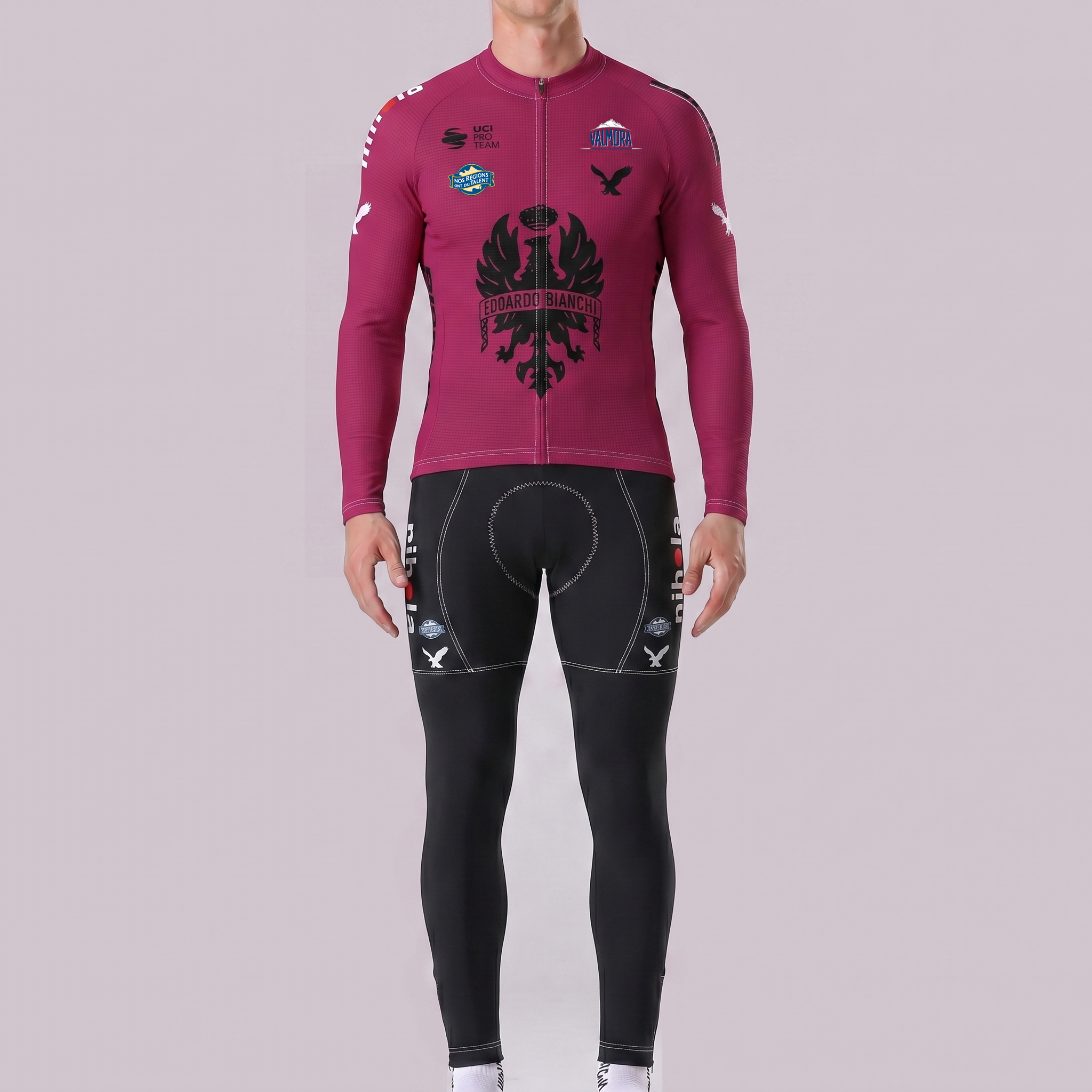 Red Bianchi Long Sleeves Cycling Kits