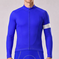 Dark Blue Long Sleeves Cycling Jersey